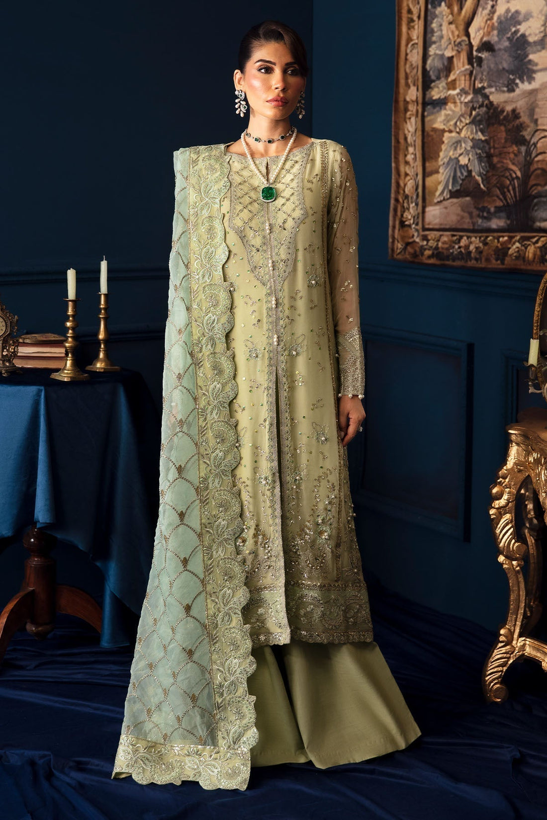 Nureh | Elanora Formal 24 | NEL-50-Meadow - Ladies Clothes - Maria Faisal