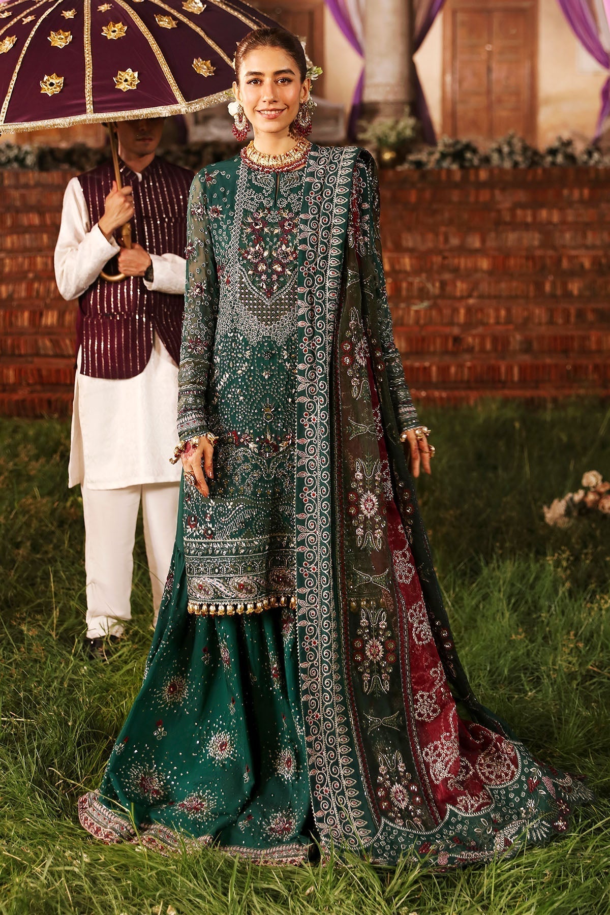 Nureh | Jhoomro Wedding Formals | NL-68 SHADMANI - Wedding Dress - Maria Faisal