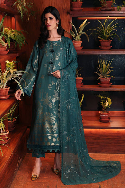 Nureh | Exclusive Jacquard | NE-224 - Luxury Dress - available at Maria Faisal in UK and USA.