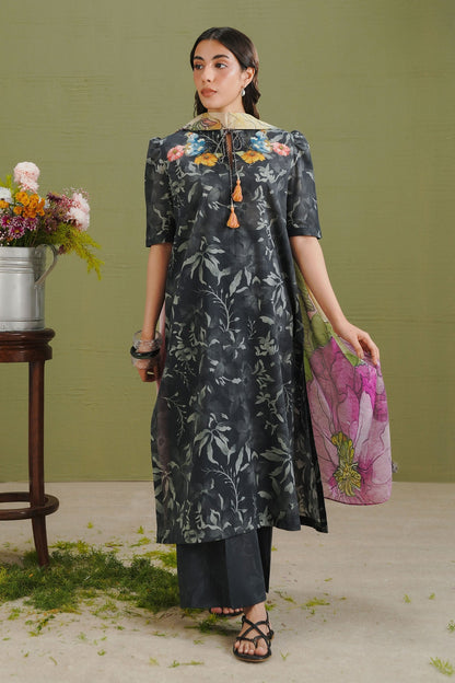 Zara Shahjahan | Coco Prints 26 | Gece-5B - Casual Dress - available at Maria Faisal in UK and USA.