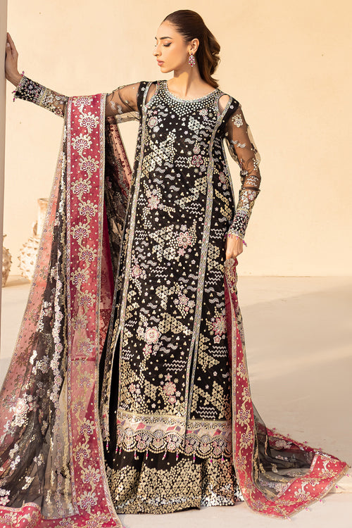 Farasha | Lu Zella Premium Formals 25 | Stardust Noir - Ladies Clothes - Maria Faisal