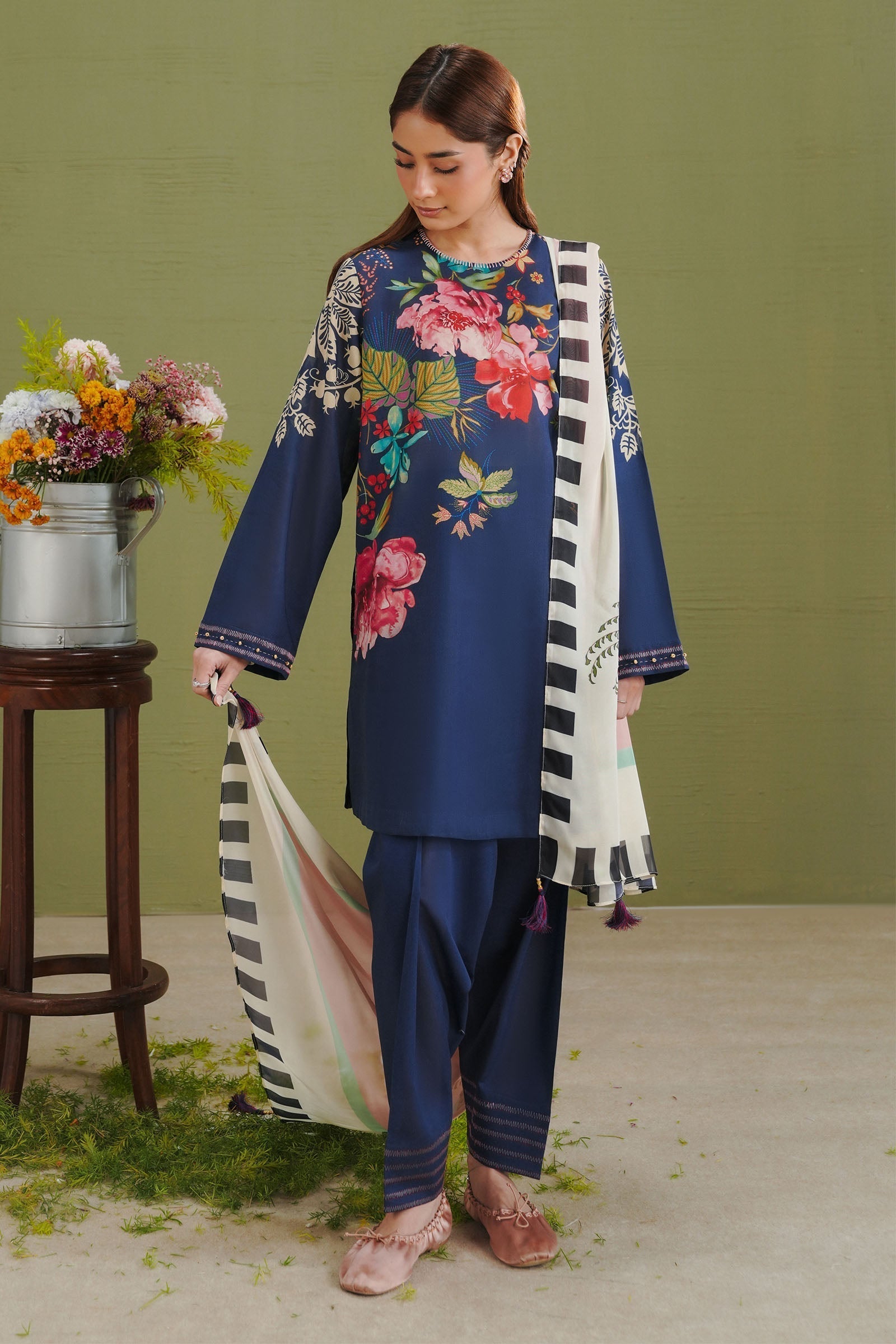 Zara Shahjahan | Coco Prints 26 | Vera-3B - Casual Dress - available at Maria Faisal in UK and USA.