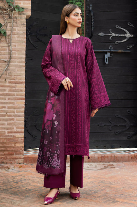 Farasha | Eminence Khaddar 25 | Rosemer - Casual Dress - available at Maria Faisal in UK and USA.