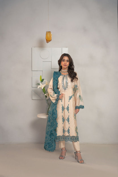 Fozia Khalid | Dilkash Festive Wear 25 | Rameen - Formal Dress - available at Maria Faisal in UK and USA.