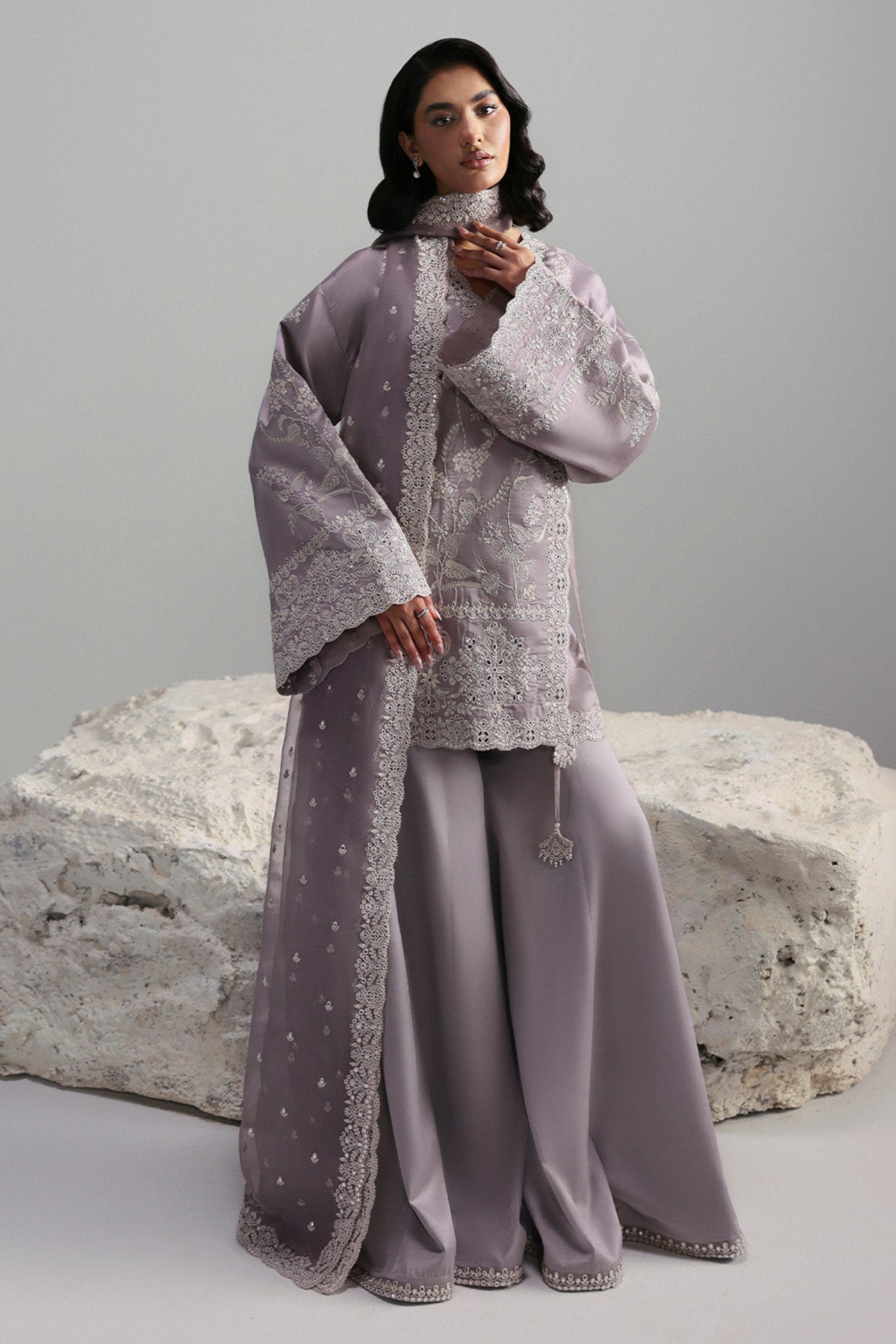 Afrozeh | Slate Ready to Wear | Cressida - Ladies Clothes - Maria Faisal