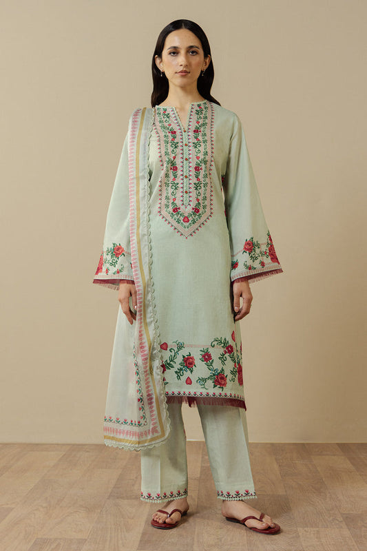 Zara Shahjahan | Coco Prints 26 | Ismeria-8B - Casual Dress - available at Maria Faisal in UK and USA.