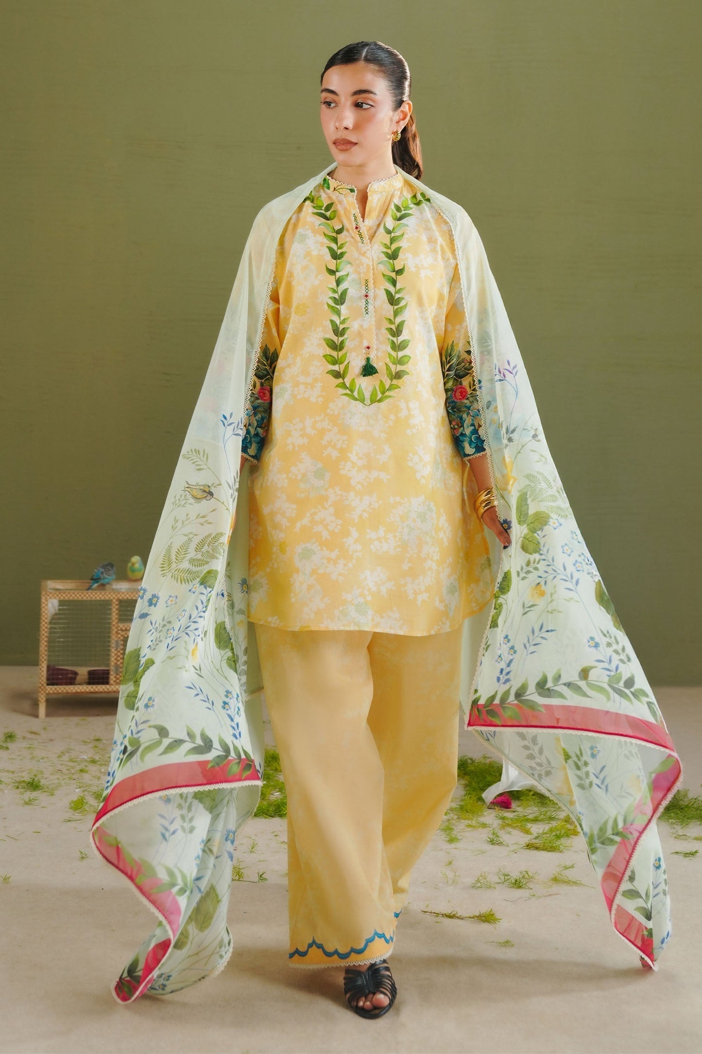 Zara Shahjahan | Coco Prints 26 | Ayla-8A - Casual Dress - available at Maria Faisal in UK and USA.