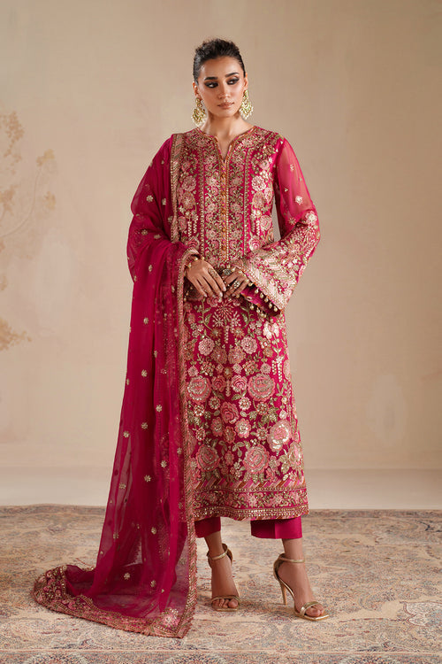 Baroque | Formals Collection | EMBROIDERED CHIFFON UF-4363 - Formal Dress - available at Maria Faisal in UK and USA.