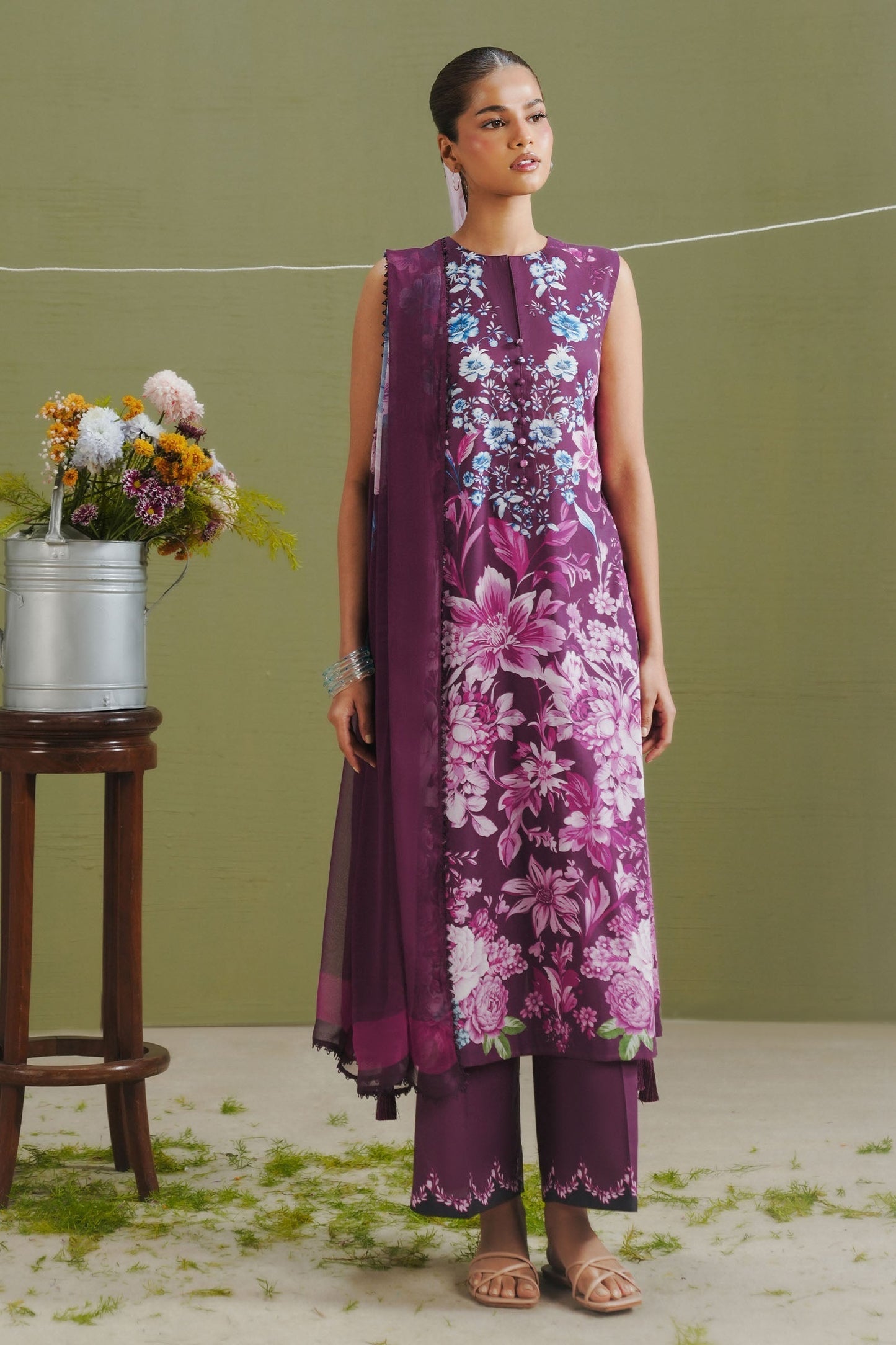 Zara Shahjahan | Coco Prints 26 | Aero-6B - Casual Dress - available at Maria Faisal in UK and USA.