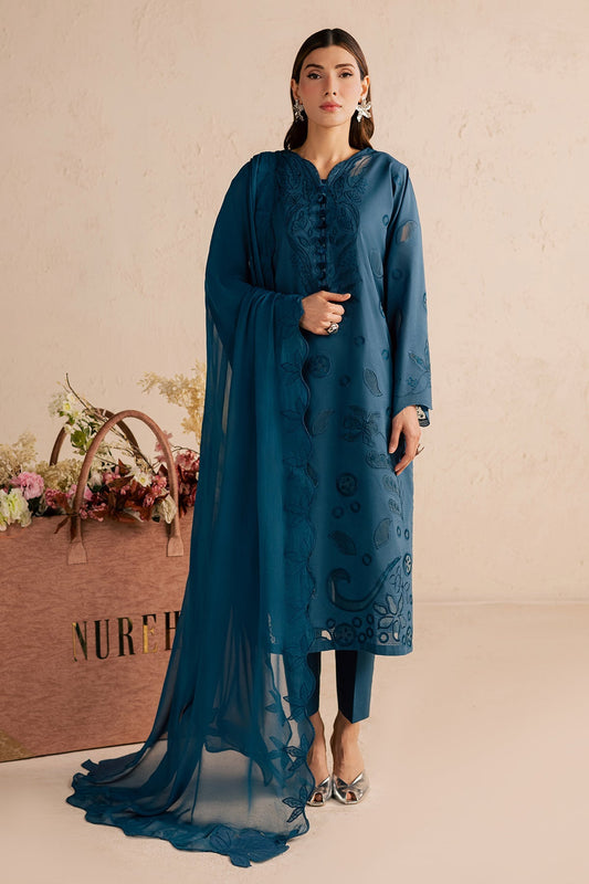 Nureh | Shades of Summer | NP-781 - Luxury Dress - available at Maria Faisal in UK and USA.