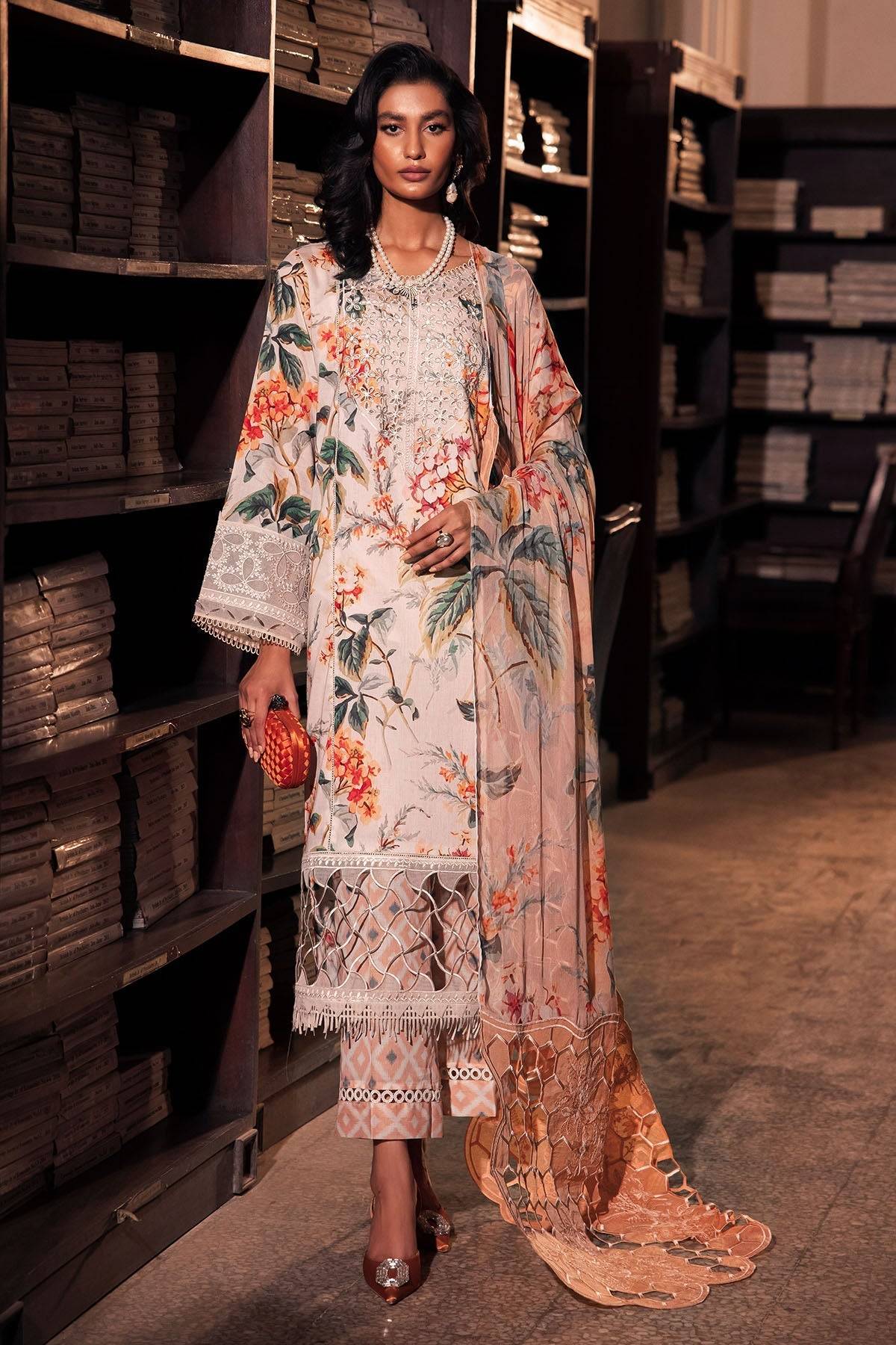 Nureh | Glam Girl Lawn | GL-13 by Maria Faisal - Registered Vendor of : Nureh - type : Ladies Clothes - 100% original wedding dresses