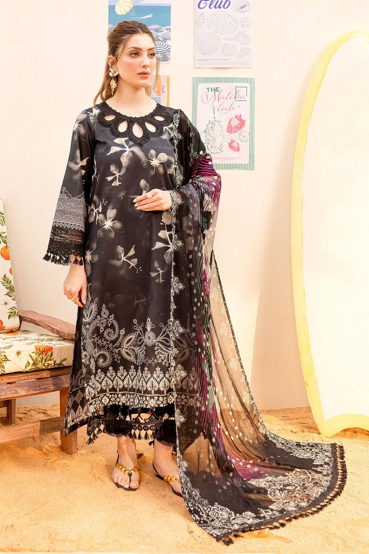 Nureh | Gardenia Lawn 25 |NSG-185 by Maria Faisal - Registered Vendor of : Nureh - type : Ladies Clothes - 100% original wedding dresses