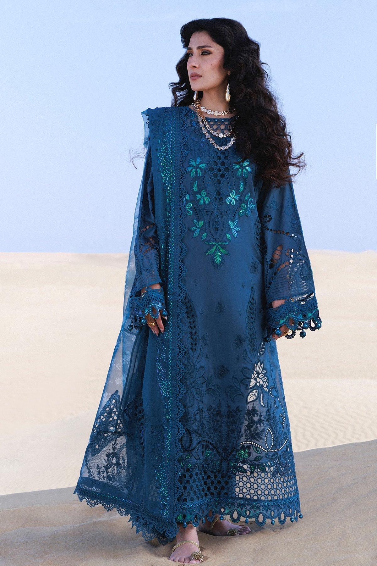 Nureh | Aman Luxe | Kaia NE-229 - Luxury Dress - available at Maria Faisal in UK and USA.
