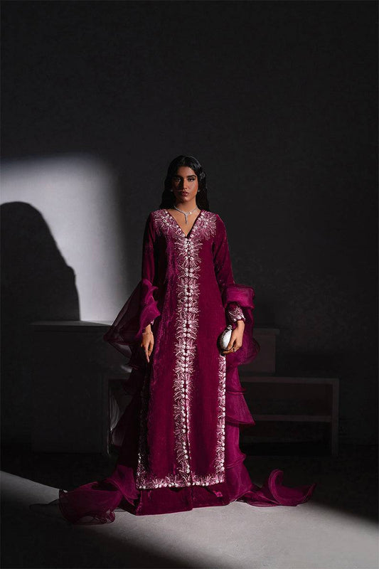 Caia | Luxury Velvet Edit 25 | Fuchsia by Maria Faisal - Registered Vendor of : Caia - type : Ladies Clothes - 100% original wedding dresses