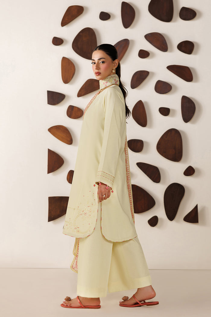 Farasha | Summer Melody 26 | Butter Glow - Casual Dress - available at Maria Faisal in UK and USA.