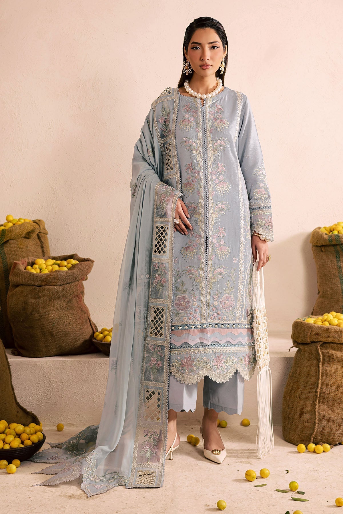 Nureh | Karandi Collection |NE-217 - Luxury Dress - available at Maria Faisal in UK and USA.
