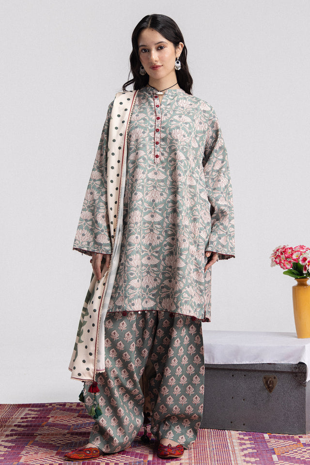 Zara ShahJahan | Coco Prints Winter 26 | Elowen-7A - Luxury Dress - available at Maria Faisal in UK and USA.