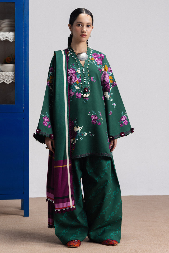 Zara ShahJahan | Coco Prints Winter 26 | Katya-9B - Luxury Dress - available at Maria Faisal in UK and USA.