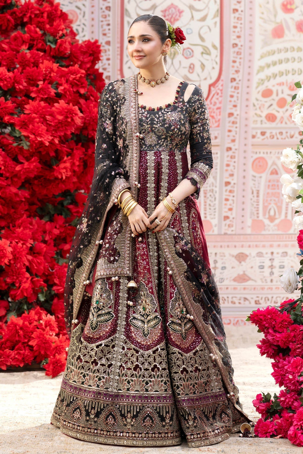 Nureh | Jhoomro Formals | NL-95 Emara - Formal Dress - available at Maria Faisal in UK and USA.