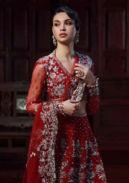 Ezra | Wedding Collection | EW24#08 - Rose - Designer Dress with Intricate embroidery and embellishments. Shop elegent wedding dress at Maria Faisal.