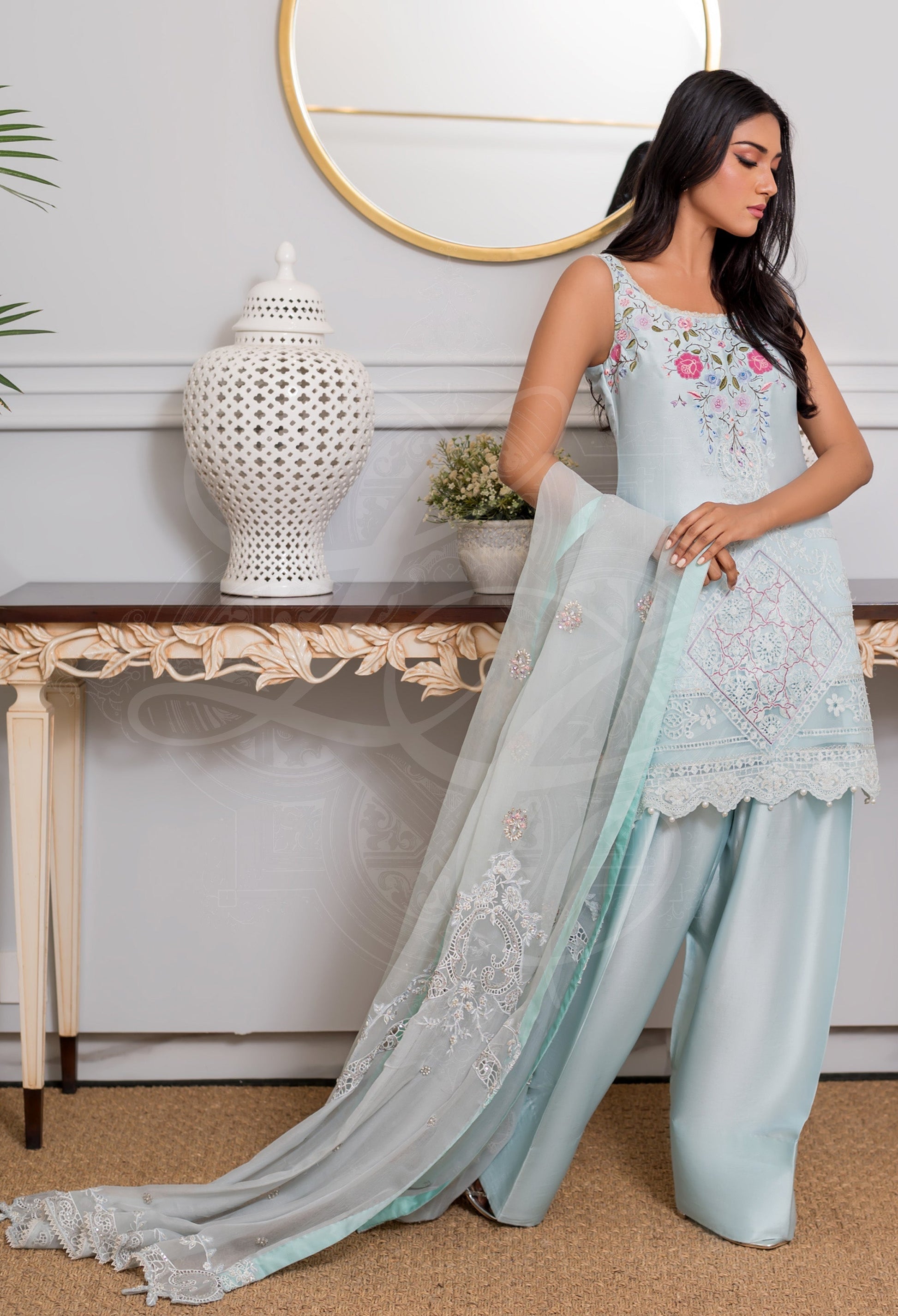 Layla Chatoor | Pret A Porter | LC-40 - Luxury Dress - available at Maria Faisal in UK and USA.