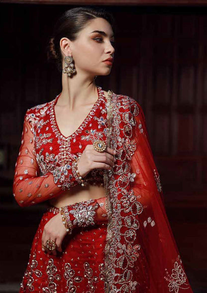 Ezra | Wedding Collection | EW24#08 - Rose - Designer Dress with Intricate embroidery and embellishments. Shop elegent wedding dress at Maria Faisal.