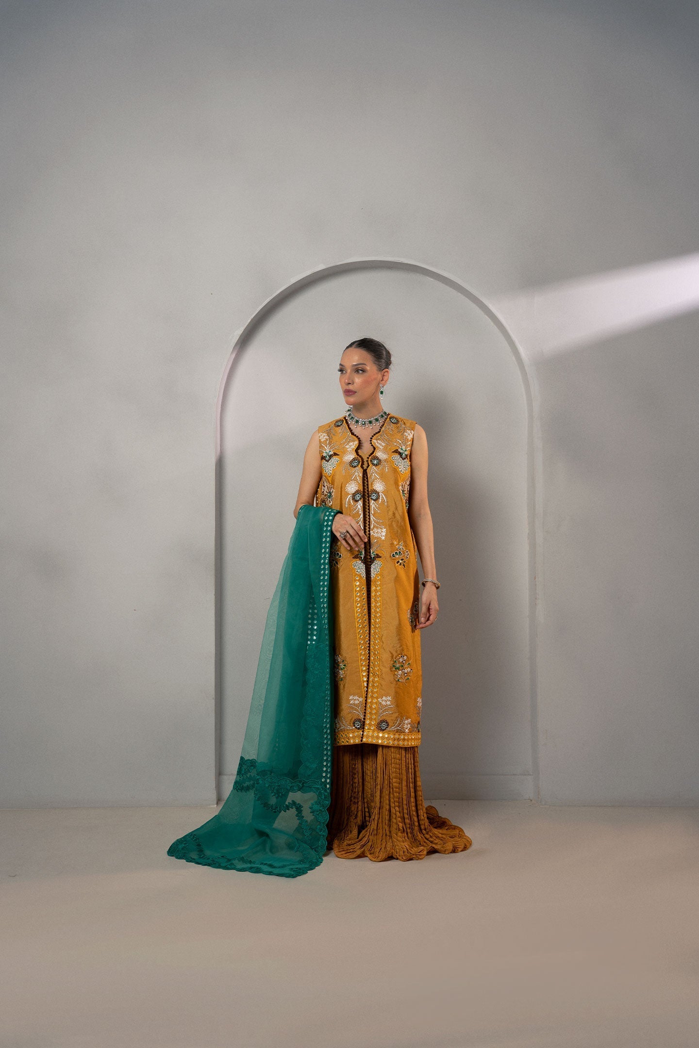 Fozia Khalid | Dilkash Festive Wear 25 | Mehr - Formal Dress - available at Maria Faisal in UK and USA.