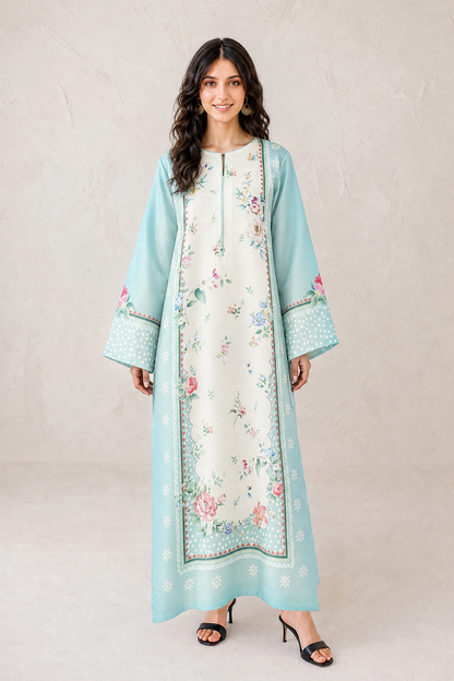 Saad Shaikh | Ease Fall Edit 26 | D-02 Kaftan - Casual Dress - available at Maria Faisal in UK and USA.