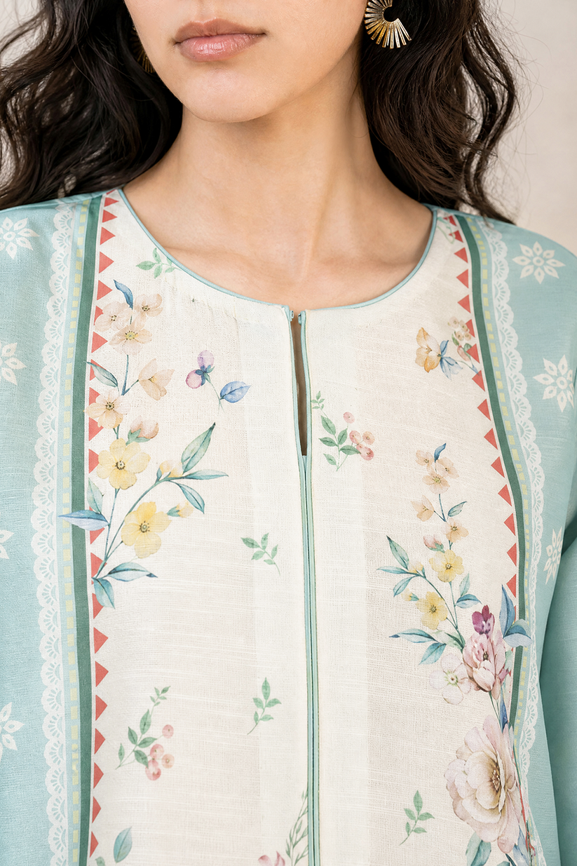 Saad Shaikh | Ease Fall Edit 26 | D-02 Kaftan - Casual Dress - available at Maria Faisal in UK and USA.