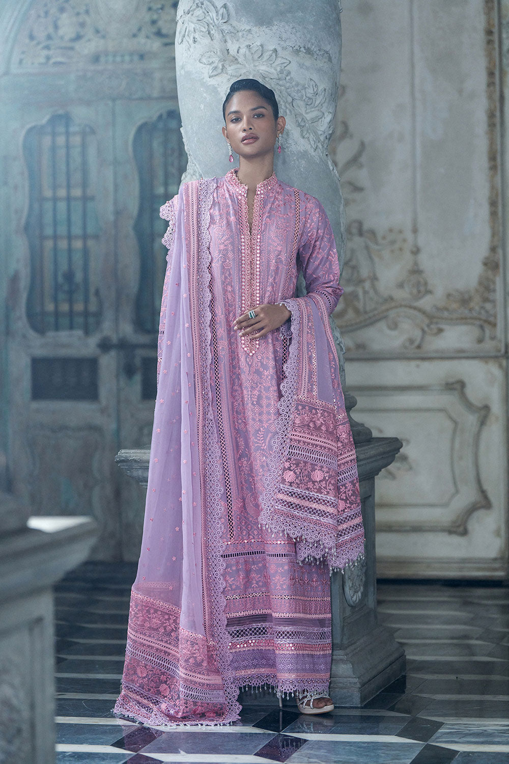 Sobia Nazir | Luxury Lawn Eid 26 | 2A - Luxury Dress - available at Maria Faisal in UK and USA.