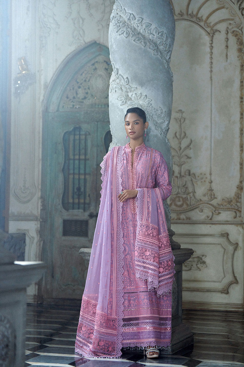 Sobia Nazir | Luxury Lawn Eid 26 | 2A - Luxury Dress - available at Maria Faisal in UK and USA.