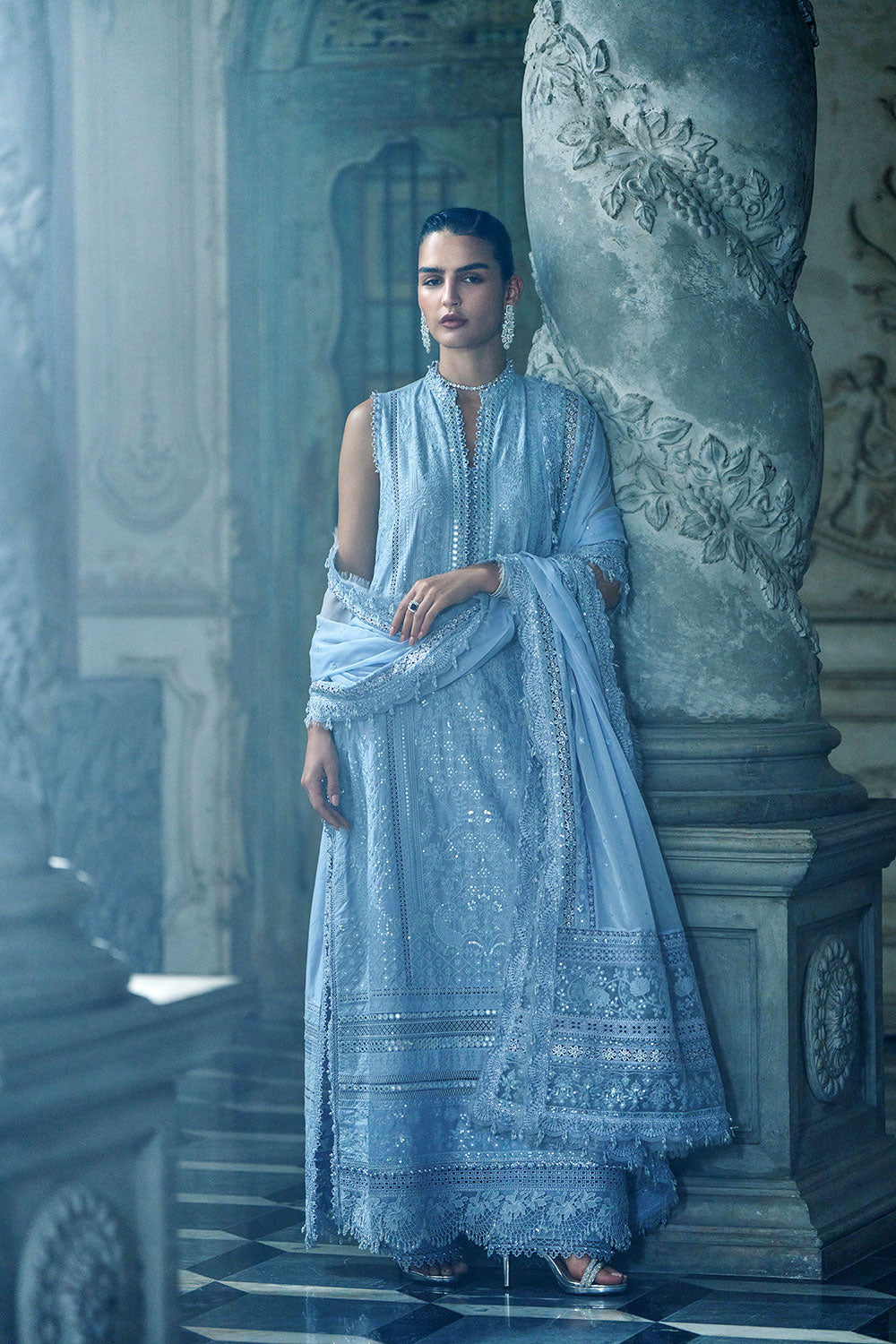Sobia Nazir | Luxury Lawn Eid 26 | 2B - Luxury Dress - available at Maria Faisal in UK and USA.