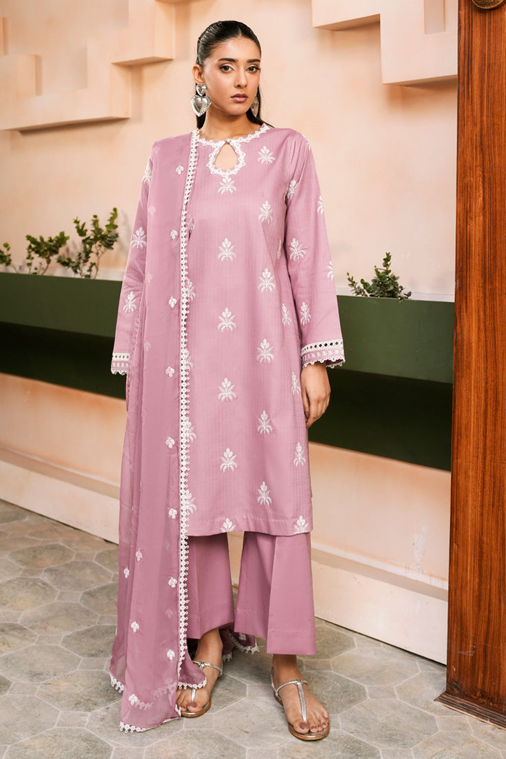 Marjjan | Leya Collection | MBL-98 (LILAC) - Luxury Dress - available at Maria Faisal in UK and USA.