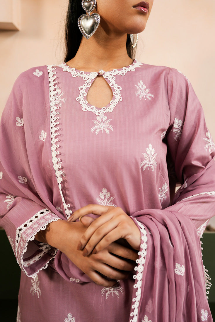 Marjjan | Leya Collection | MBL-98 (LILAC) - Luxury Dress - available at Maria Faisal in UK and USA.