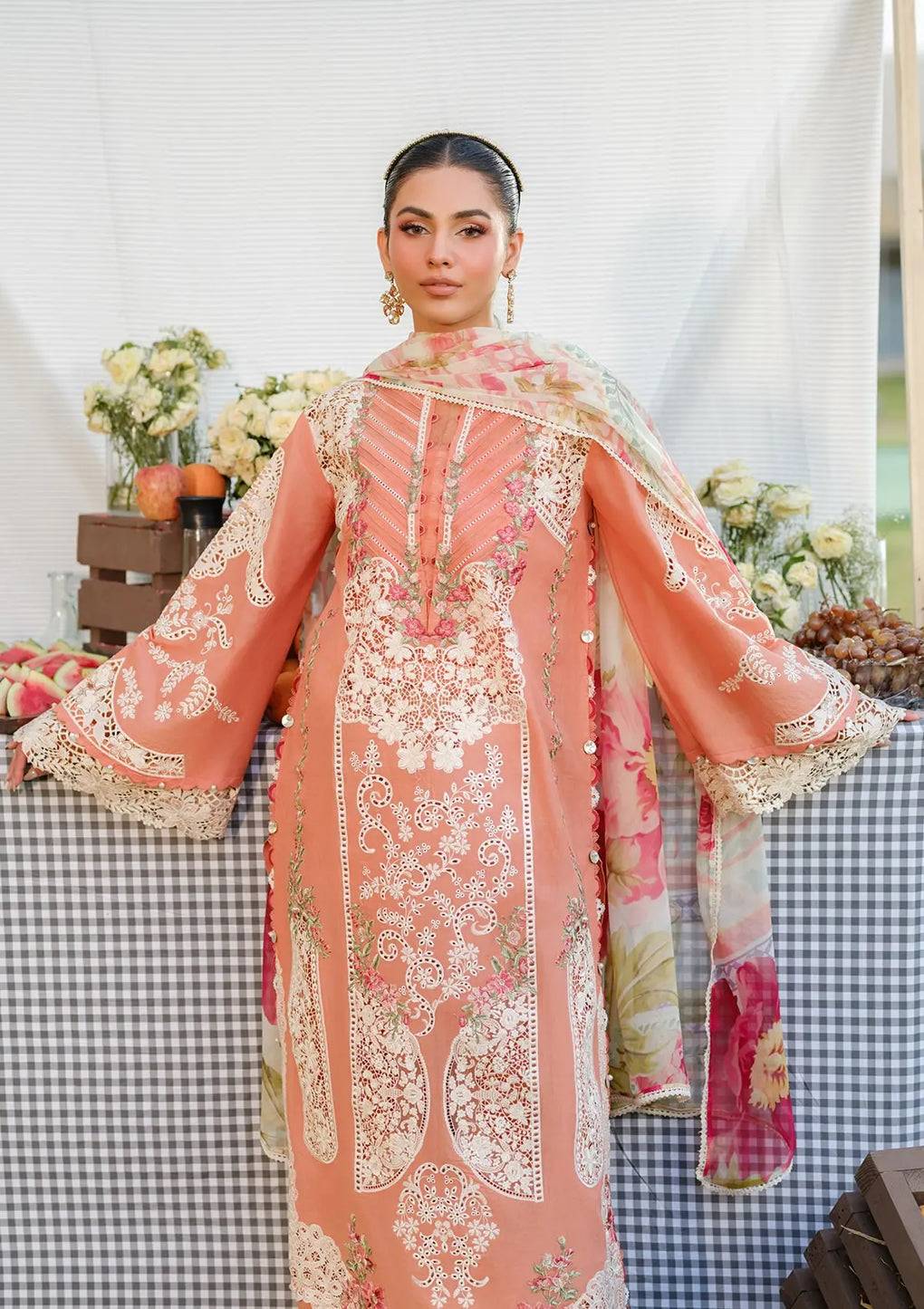 Elaf Premium | Luxury Lawn 25 | ELH-5A AUTUMN DREAM by Maria Faisal - Registered Vendor of : Elaf Premium - type : Ladies Clothes - 100% original wedding dresses