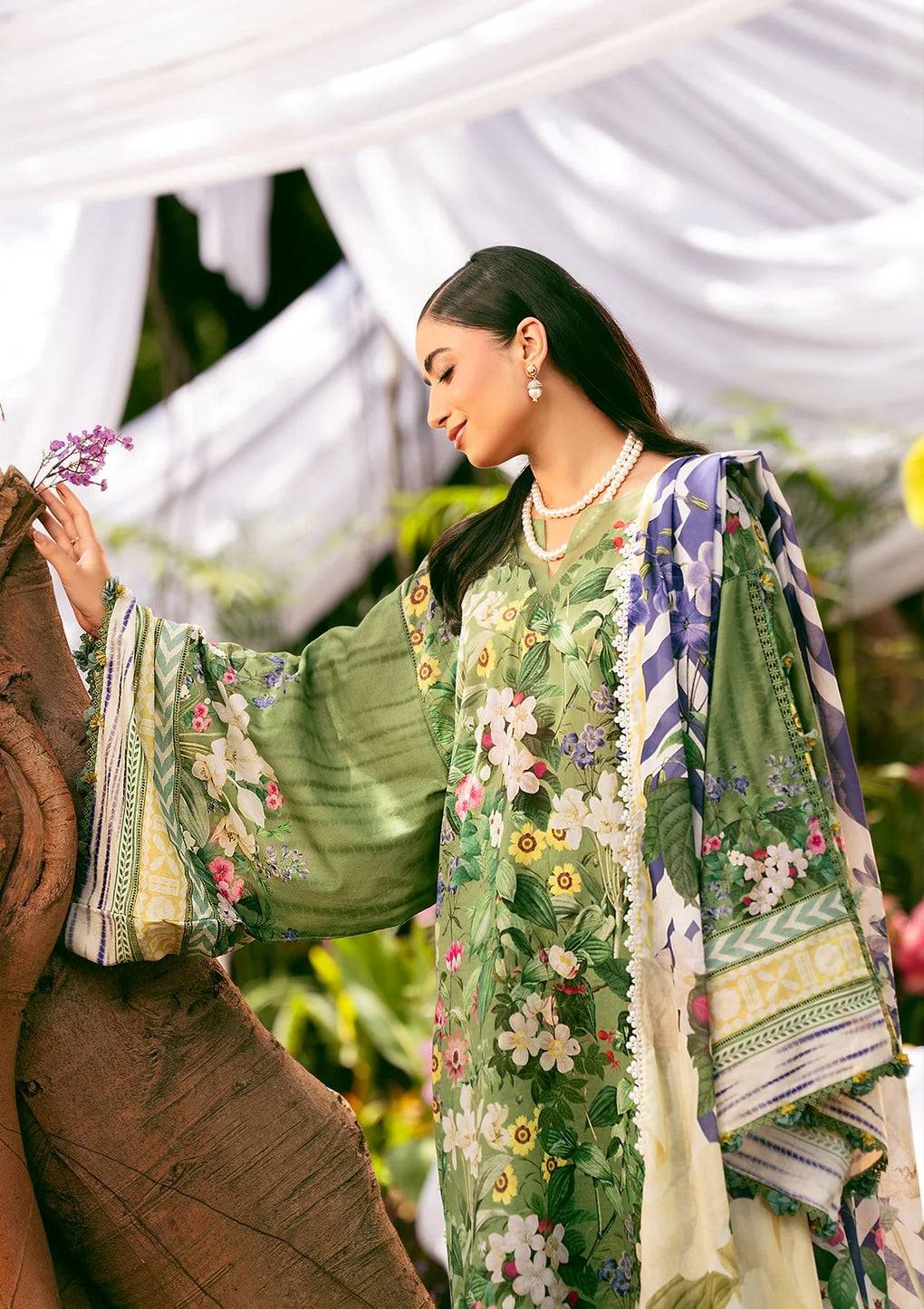 Elaf Premium | Prints 25 | EPS-1B GREEN EDEN by Maria Faisal - Registered Vendor of : Elaf Premium - type : Ladies Clothes - 100% original wedding dresses