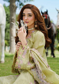 Elaf Premium | Luxury Lawn 25 | ELH-1A PISTACIA by Maria Faisal - Registered Vendor of : Elaf Premium - type : Ladies Clothes - 100% original wedding dresses