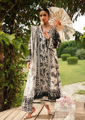Elaf Premium | Printed Collection 24 | EEP-07B - Black Blossom - Waniyas