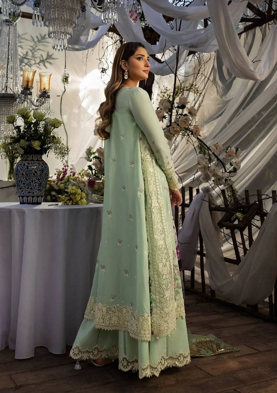 Kahf Premium | Luxury Lawn 25 | KLR-05 Nora by Maria Faisal - Registered Vendor of : Kahf Premium - type : Ladies Clothes - 100% original wedding dresses