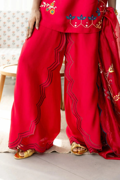 Wahaj M Khan | Sanam Luxe | Cherry Rouge Sanam - Luxury Dress - available at Maria Faisal in UK and USA.