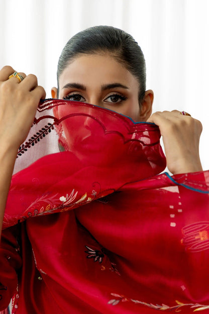 Wahaj M Khan | Sanam Luxe | Cherry Rouge Sanam - Luxury Dress - available at Maria Faisal in UK and USA.