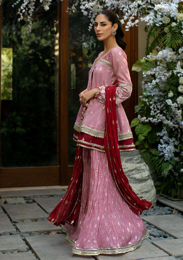Layla Chatoor | Luxury Pret | Peplum Angrakha Top - Luxury Dress - available at Maria Faisal in UK and USA.