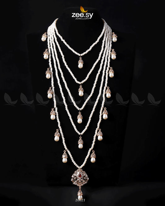 Hyderabadi Panch Lara Mala - Necklace Sets 
