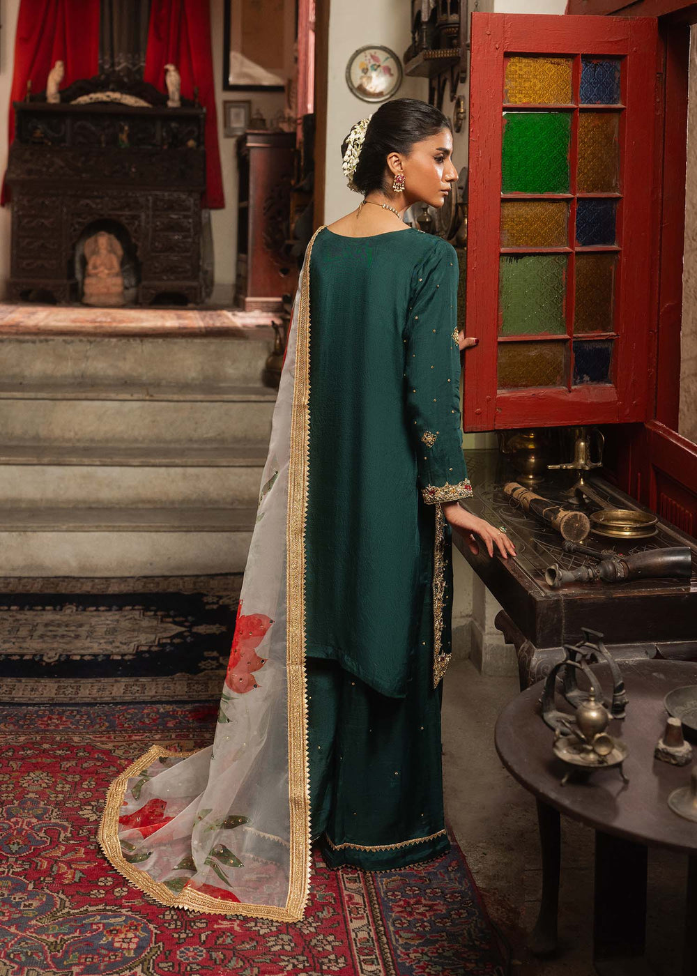 Haseens | Dastakh Pret | Dehleez - Dress - available at Maria Faisal in UK and USA.