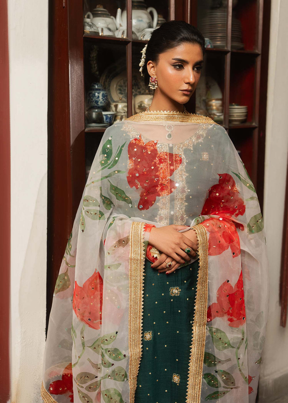 Haseens | Dastakh Pret | Dehleez - Dress - available at Maria Faisal in UK and USA.