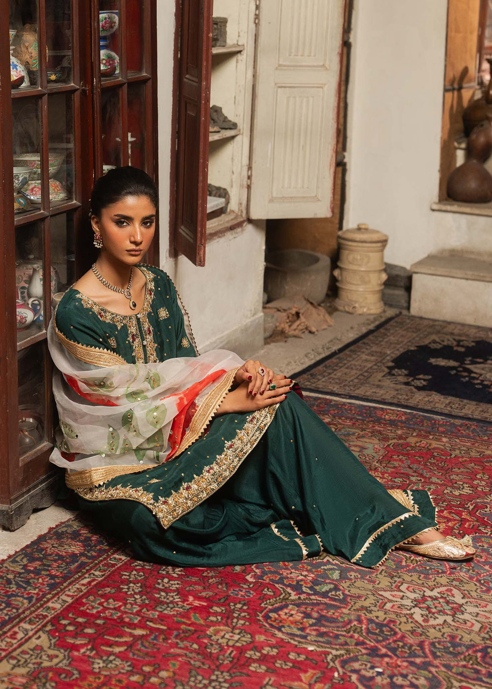 Haseens | Dastakh Pret | Dehleez - Dress - available at Maria Faisal in UK and USA.