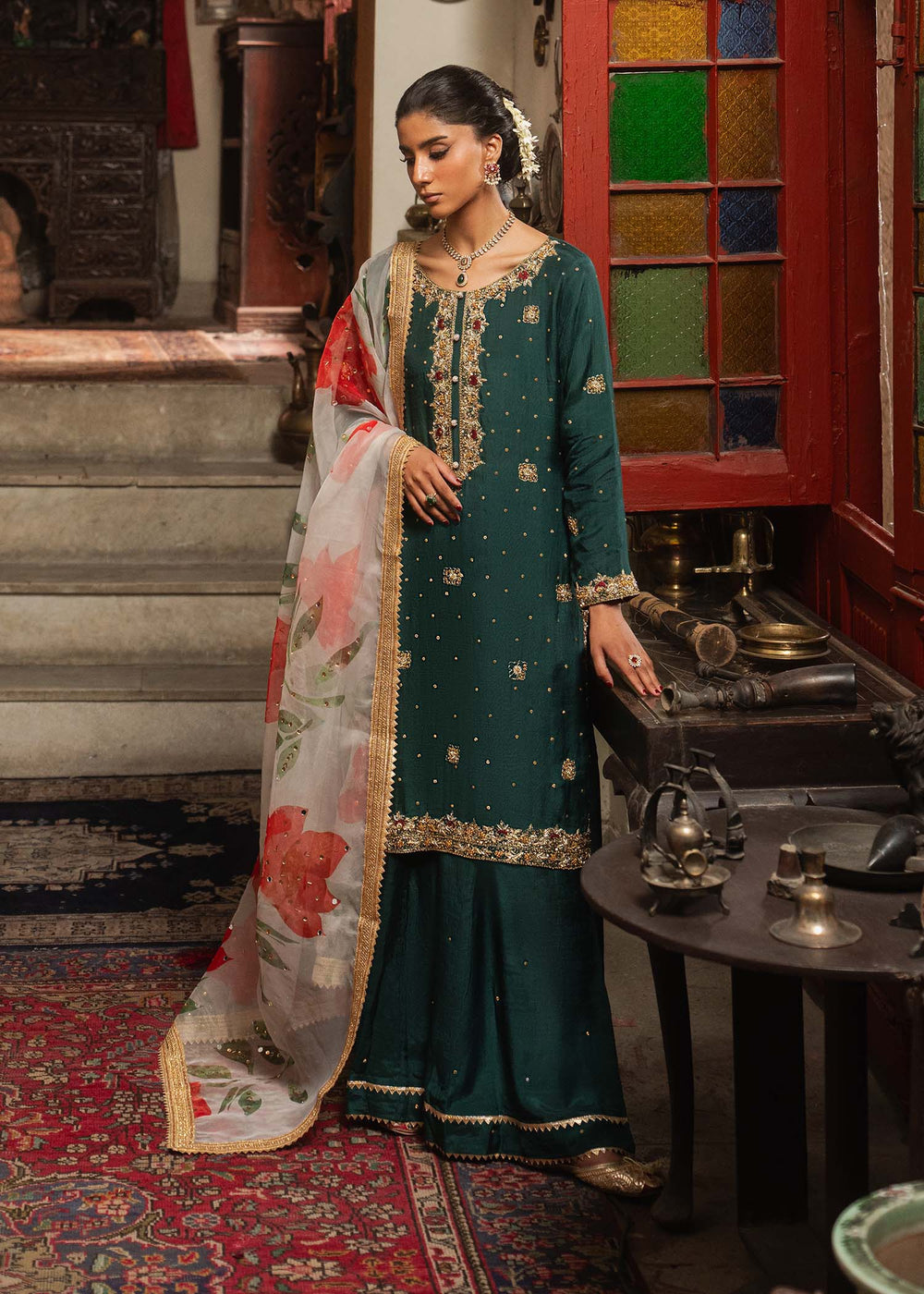 Haseens | Dastakh Pret | Dehleez - Dress - available at Maria Faisal in UK and USA.