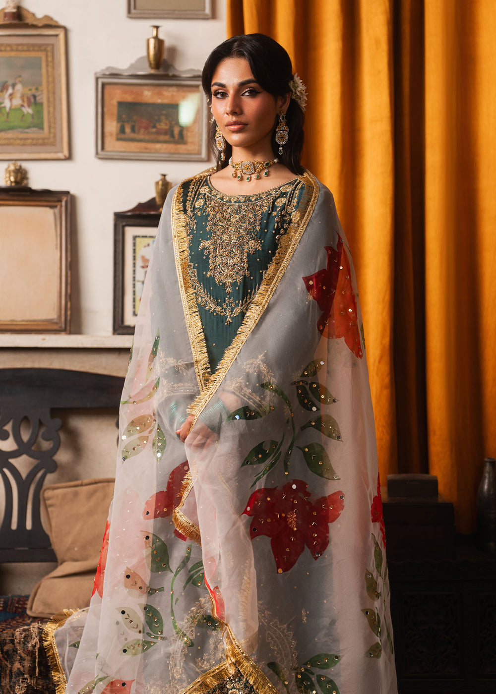 Haseens | Dastakh Pret | Tehwaara - Dress - available at Maria Faisal in UK and USA.