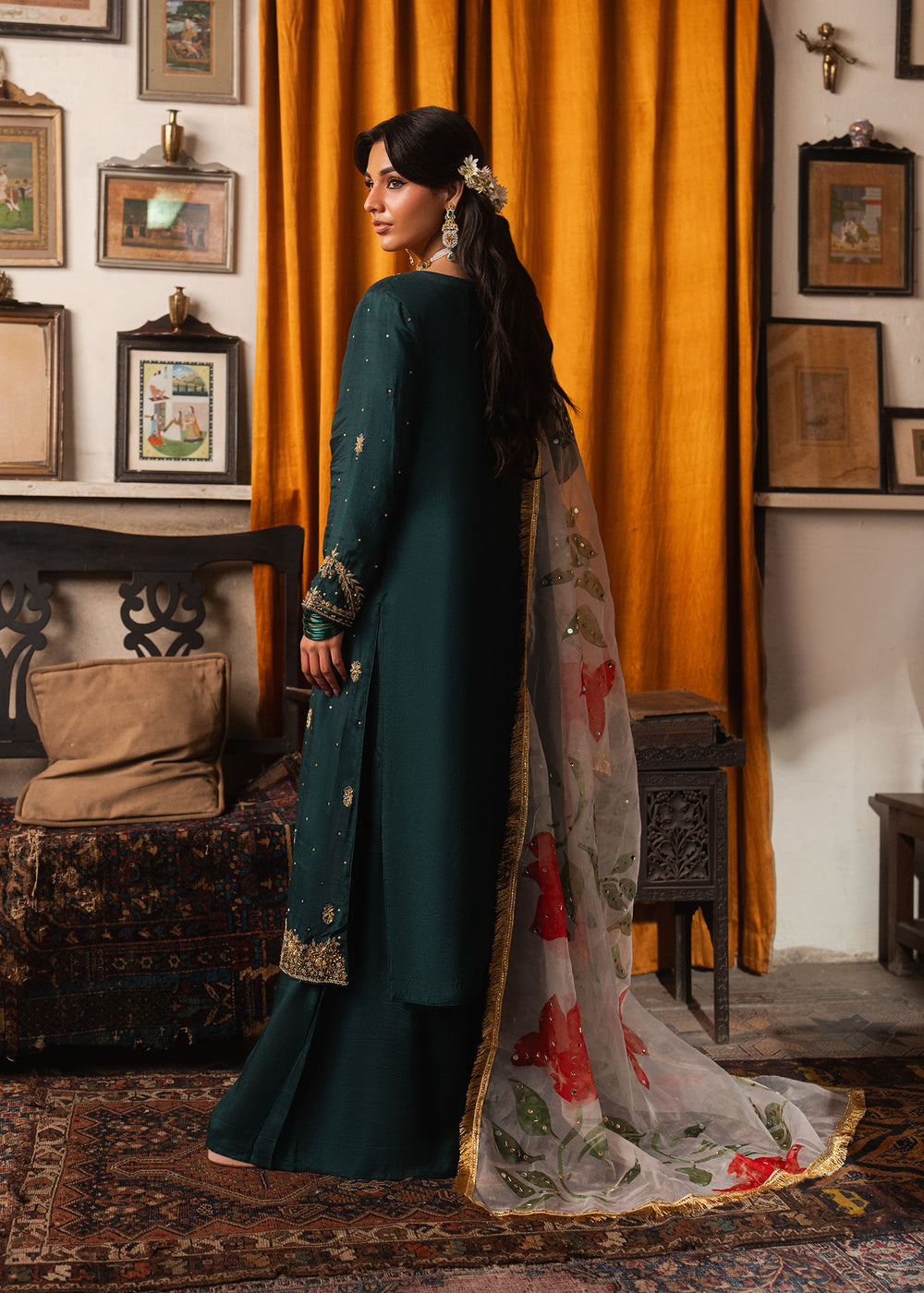 Haseens | Dastakh Pret | Tehwaara - Dress - available at Maria Faisal in UK and USA.