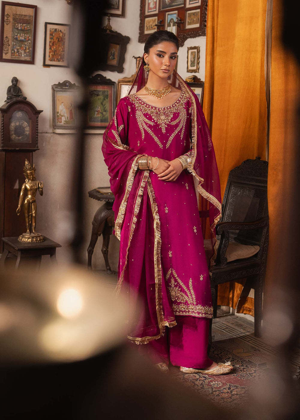 Haseens | Dastakh Pret | Foshina - Dress - available at Maria Faisal in UK and USA.